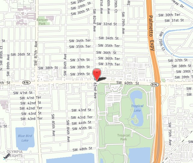 Location Map: 5751 Bird Road Miami, FL 33155