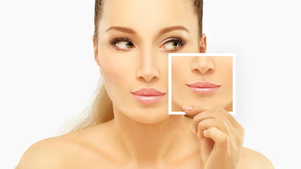 beauty injections concept of rejuvenation lip augmentation.