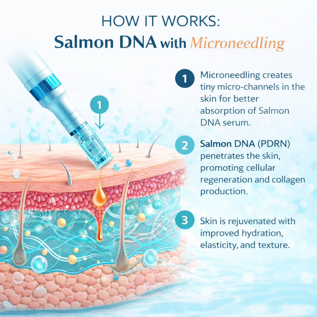 How Salmon DNA with Microneedling works